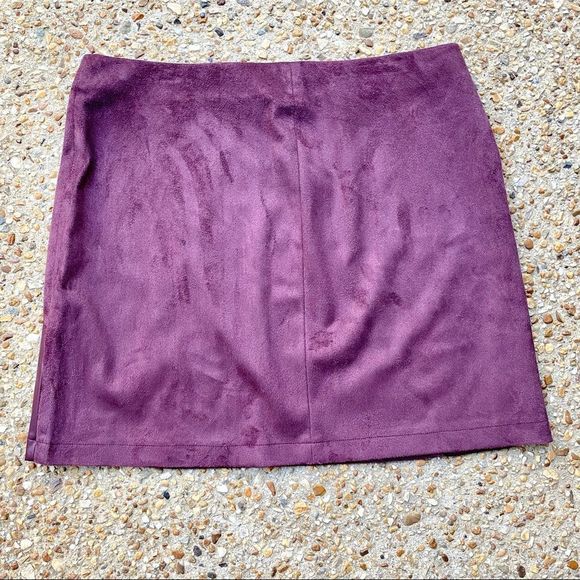 Cato Faux Leather Faux Suede Sportswear Mini Skirt Sz L - Picture 6 of 6